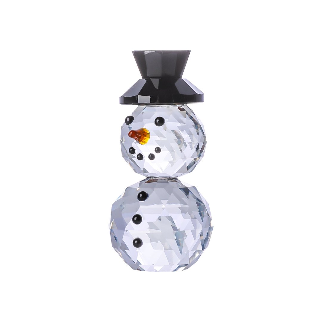 Paper Weight Crystal - Figurki bałwana z kryształowego czarnego szkła,